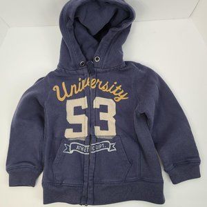 RUUM 18 Navy Blue Zip Up Hoodie Pockets 3Y